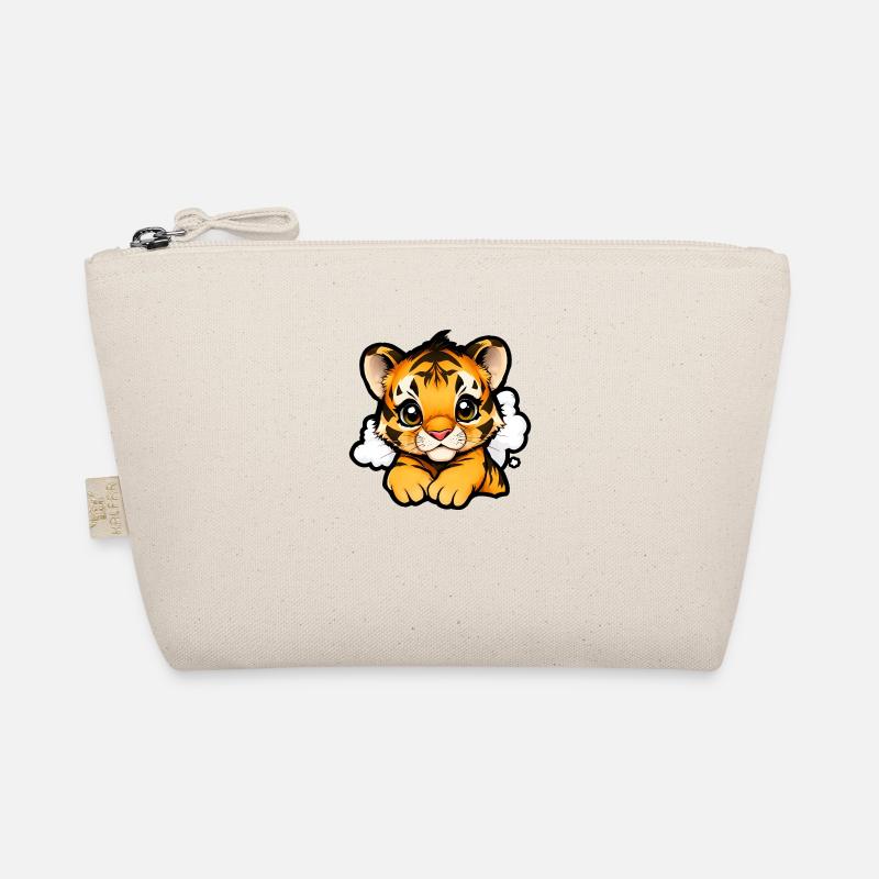 Playful Tiger Cub in a Cloud Dreamscape Organic Pouch