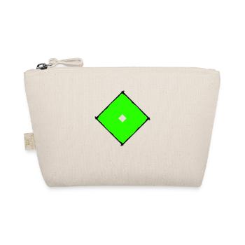 Grüner quadrat - Bio-Täschchen - Natur - Vorne