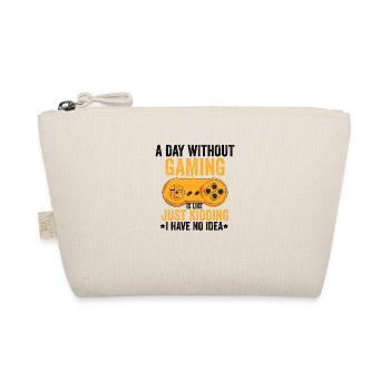 Gamer Gift Idea Video Games Humor Funny Geek - Organic Pouch - nature - Front