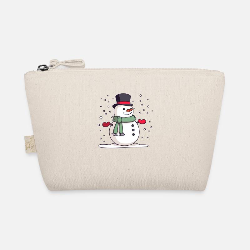 Snowman with hat Organic Pouch