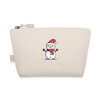 Bonhomme de neige avec chapeau de Père Noël - Trousse biologique - nature - Devant