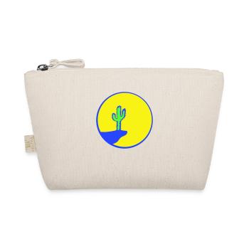 Cactus Moon Evening Mountain Cliff Night Cacti Desert - Organic Pouch - nature - Front