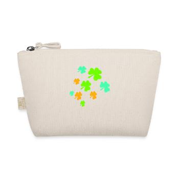 Shamrock Many Three-Leaf Leaves Green Pattern - Organic Pouch - nature - Front