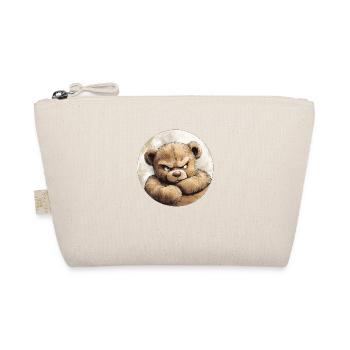Grummel Teddy: Süß und stur - Bio-Täschchen - Natur - Vorne