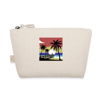 Solitary Reflection at Sunset Pier - Organic Pouch - nature - Front