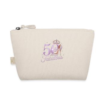 50th Birthday Women's Shoe Design for the 50th Anniversary - Organic Pouch - nature - Front