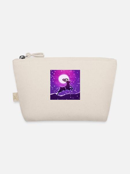 Galloping reindeer - Organic Pouch - nature - Front