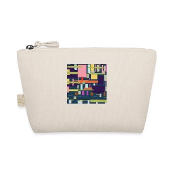 Four-necks with pattern with background in green. - Organic Pouch - nature - Front
