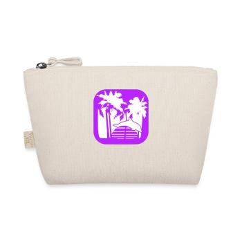 Dolphin Jumping Lines Sun Palm Trees Cool Silhouette - Organic Pouch - nature - Front