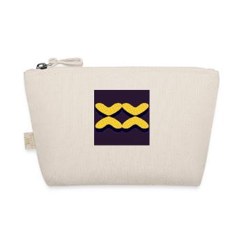 Quatre formes de motifs en jaune avec fond noir vert - Trousse biologique - nature - Devant