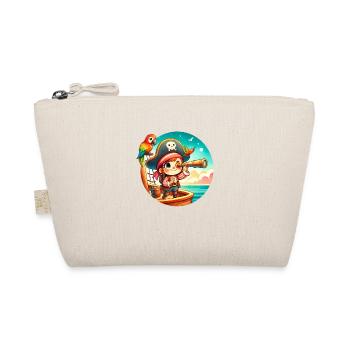 Crâne de pirate pour fille - Trousse biologique - nature - Devant