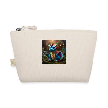 Cute colorful magic dragon in fantasy world - Organic Pouch - nature - Front