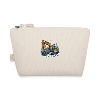 Excavator Driver Excavator Construction Site Christmas - Organic Pouch - nature - Front