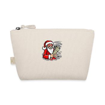 Smoking Santa Claus Hemp - Organic Pouch - nature - Front