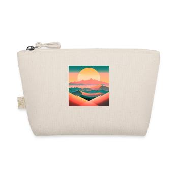Sunrise over a stylized mountain landscape - Organic Pouch - nature - Front