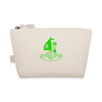 Pirate Pirate Ship Kid Captain Buccaneer Waves - Organic Pouch - nature - Front