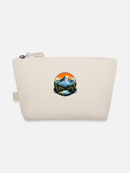 Mountain lake in the evening light: pure nature - Organic Pouch - nature - Front