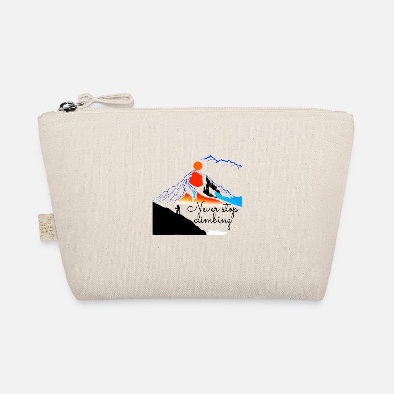 Never stop climbing zip 2 Organic Pouch