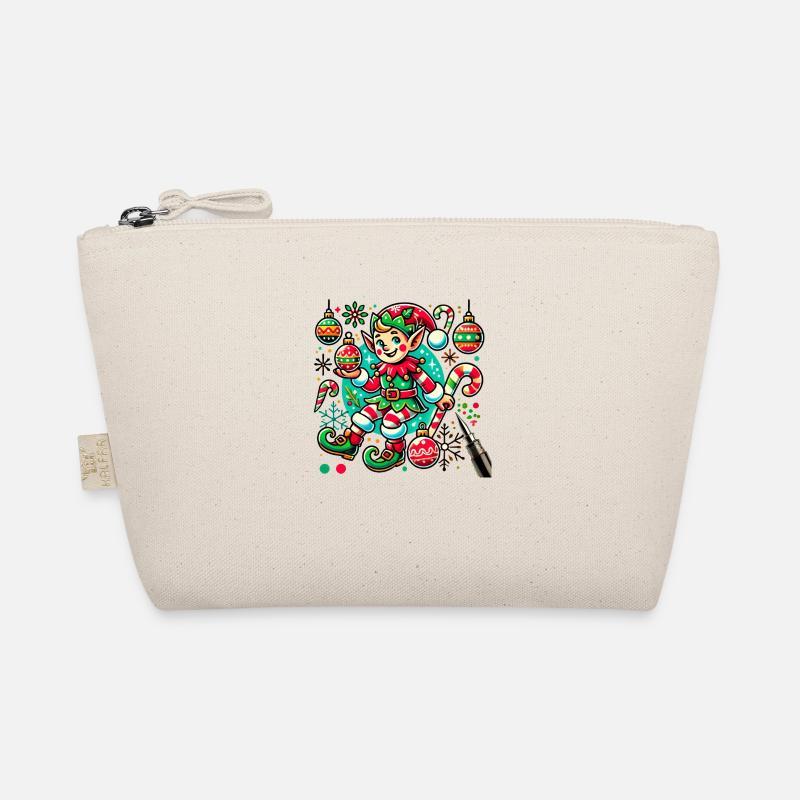 Elfe de Noël Motif de Noël Elfe Trousse biologique