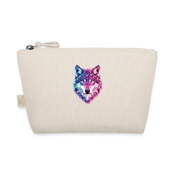 Wolf Kristalle Fantasy - Bio-Täschchen - Natur - Vorne