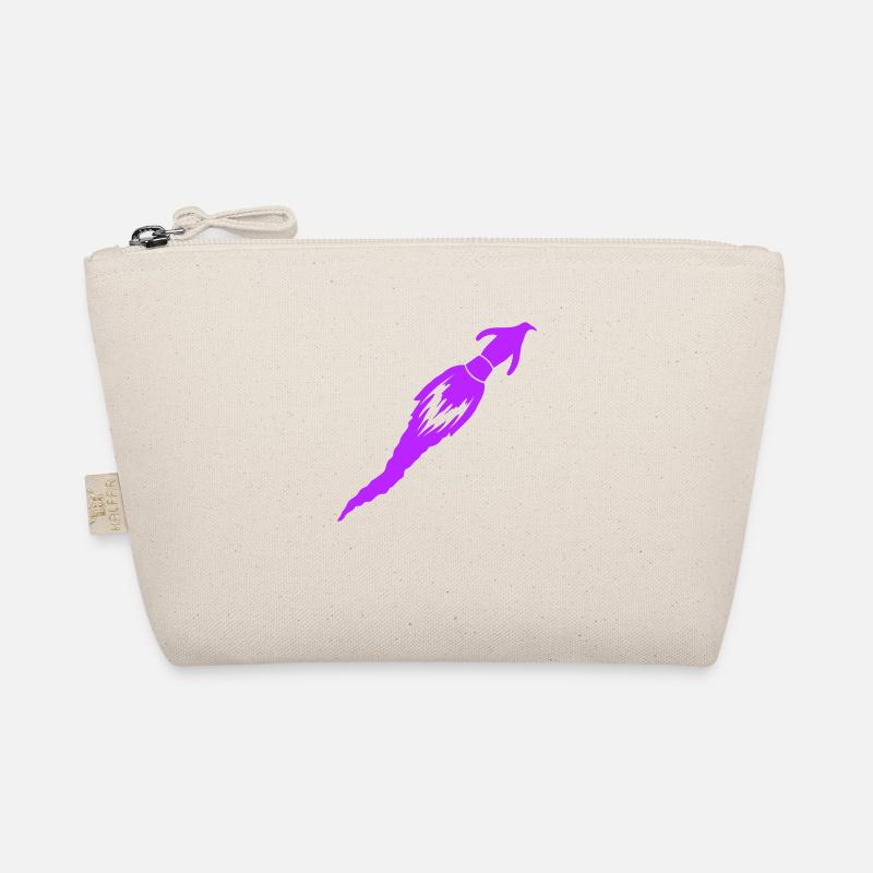Funny Penguin Rocket Fire Fun Flight Flying Organic Pouch