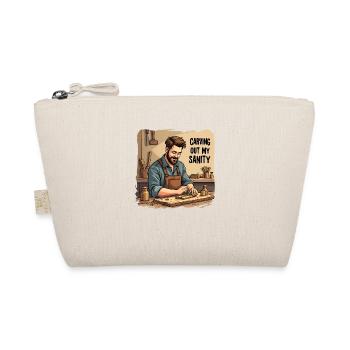 Holzarbeit Woodworking Carving out my Sanity - Organic Pouch - nature - Front