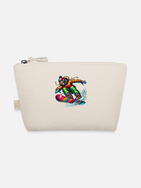 snowboarder - Bio-Täschchen - Natur