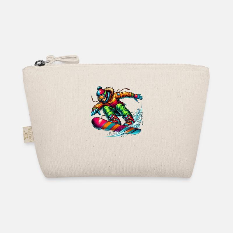 snowboarder - Bio-Täschchen - Natur