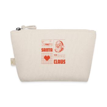 Santa Claus Retro Design – Weihnachtsillustration - Bio-Täschchen - Natur - Vorne