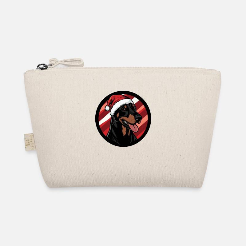 Dobermann Hund Weihnachten X-Mas Bio-Täschchen