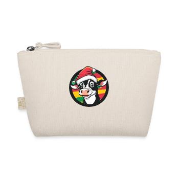 Kuh Weihnachten X-Mas - Bio-Täschchen - Natur - Vorne