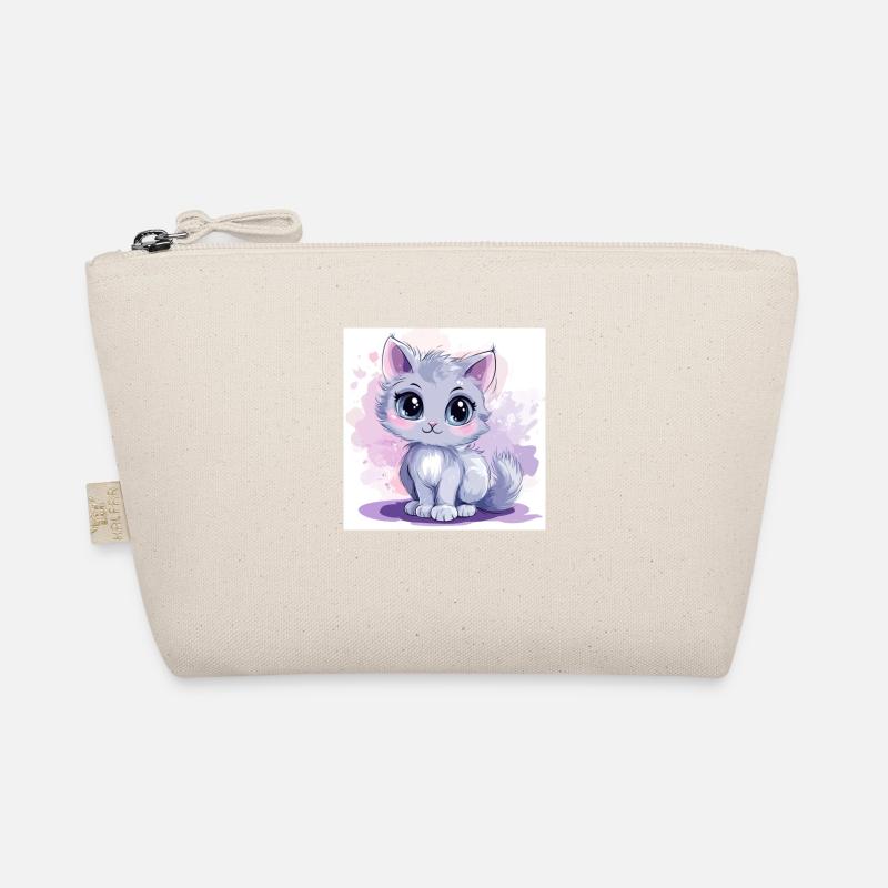 Chat mignon Anime avec de grands yeux Trousse biologique