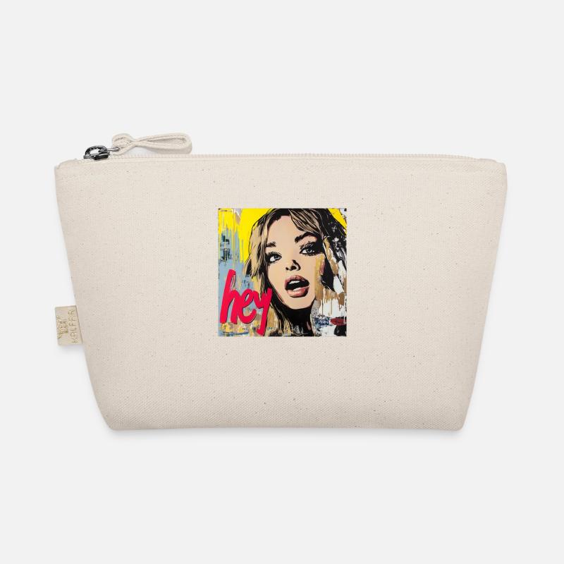 Salutation HEY en pop art rouge Trousse biologique