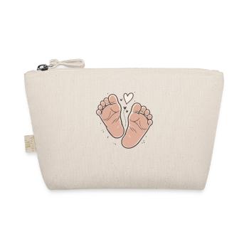 Cute Baby Feet Baby Feet - Organic Pouch - nature - Front