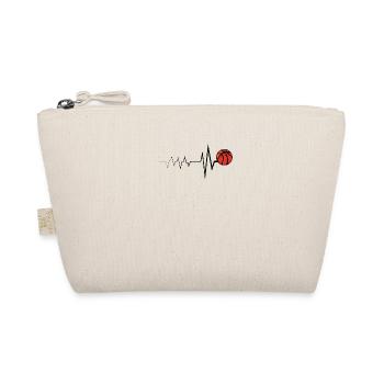 Basketball Heartbeat Basketball Geschenkidee - Bio-Täschchen - Natur - Vorne