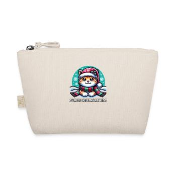 Cute Cat Christmas - Organic Pouch - nature - Front
