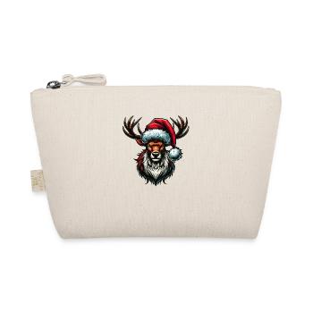 Deer Christmas Reindeer - Organic Pouch - nature - Front