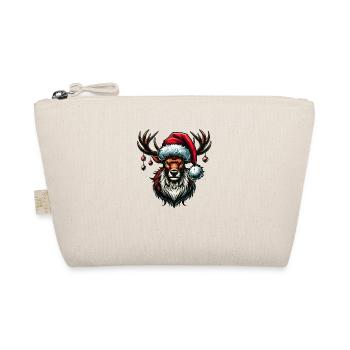 Deer Christmas Reindeer - Organic Pouch - nature - Front