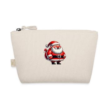 Santa Claus Cartoon - Organic Pouch - nature - Front