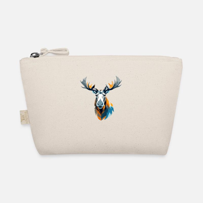 Moose Vector Art with Vibrant Colour Illustration Organic Pouch