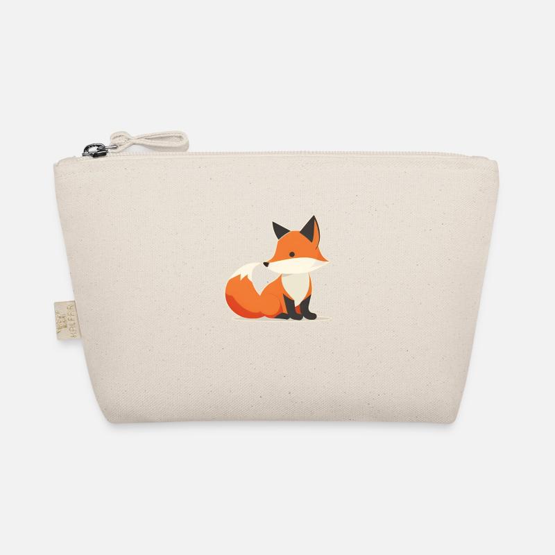 Cute Fox Logo, Fox Drawing Organic Pouch