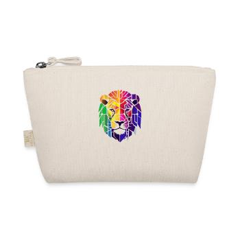 Abstrakter Regenbogen Löwe - Bio-Täschchen - Natur - Vorne