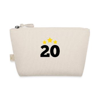 20 Jahre Stern - Geschenk zum 20-jährigen Jubiläum - Bio-Täschchen - Natur - Vorne