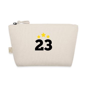 23 Year Star - 23rd Anniversary Gift - Organic Pouch - nature - Front