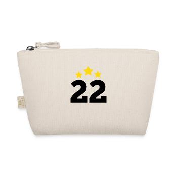 22 Year Star - 22nd Anniversary Gift - Organic Pouch - nature - Front