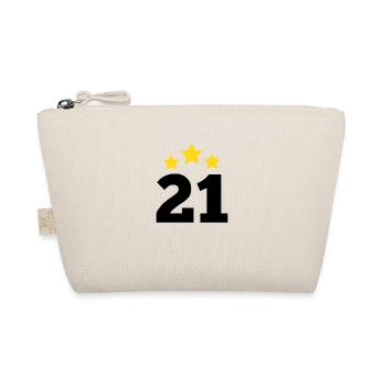 21 Jahre Stern - Geschenk zum 21. Jubiläum - Bio-Täschchen - Natur - Vorne