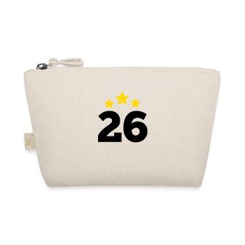 26 Years Star - 26th Anniversary Gift - Organic Pouch - nature - Front