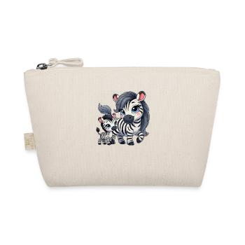 Zebra mother with child - Organic Pouch - nature - Front