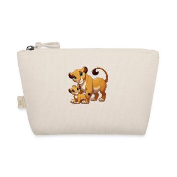 Lion mother with child - Organic Pouch - nature - Front