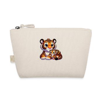 Tiger mother with child - Organic Pouch - nature - Front